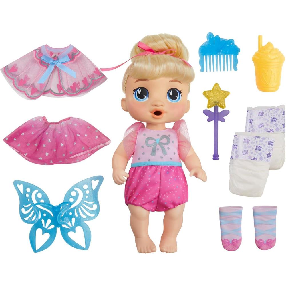 image:imageBaby Alive Fairy Fashions Harper Hugs Doll with Clothes Accessories Blonde Hair 11 Inches Toys for 3 Year Old Girls and Boys amp Up Amazon Exclusive