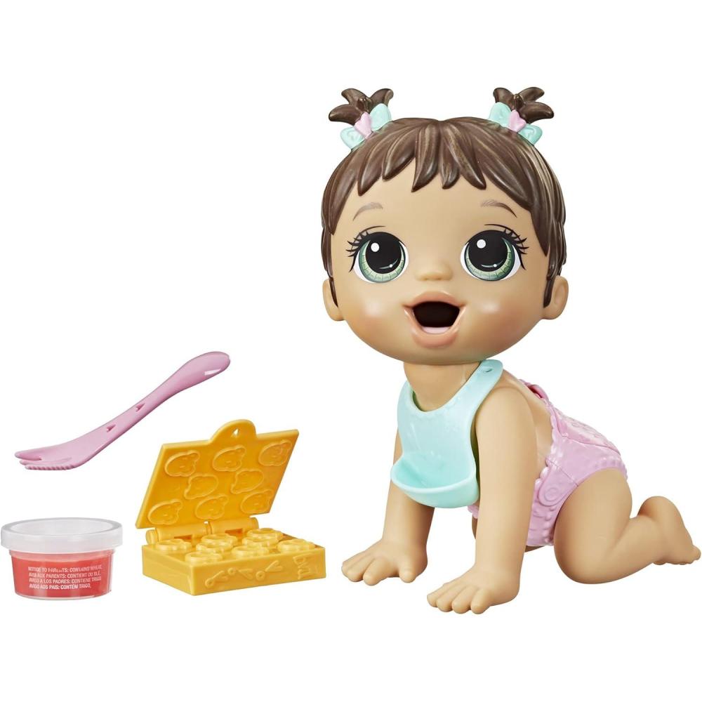 image:imageBaby Alive Lil Snacks Doll Eats and Poops SnackThemed 8Inch Baby Doll Snack Box Mold Toy for Kids Ages 3 and Up Brown HairPlatform Box