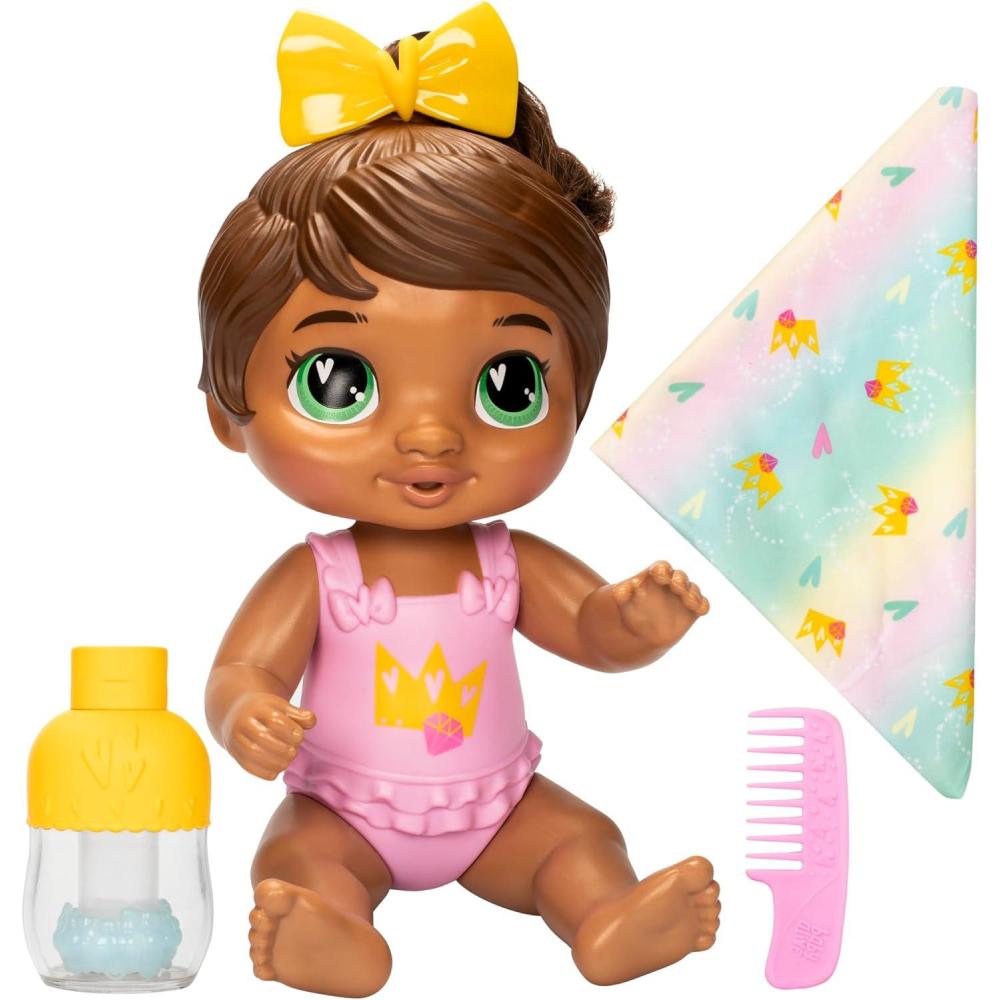 image:imageBaby Alive Shampoo Snuggle Sophia Sparkle Brown Hair 11 Inch Water Baby Doll Playset Toys for 3 Year Old Girls amp Boys amp Up