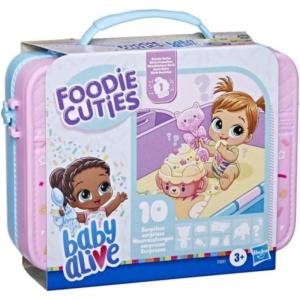 Baby Alive Foodie Cuties, Surprise Toy, 3-Inch Doll for Kids 3 and Up, 10 Surprises in Lunchbox-Style Case (Styles May Vary)